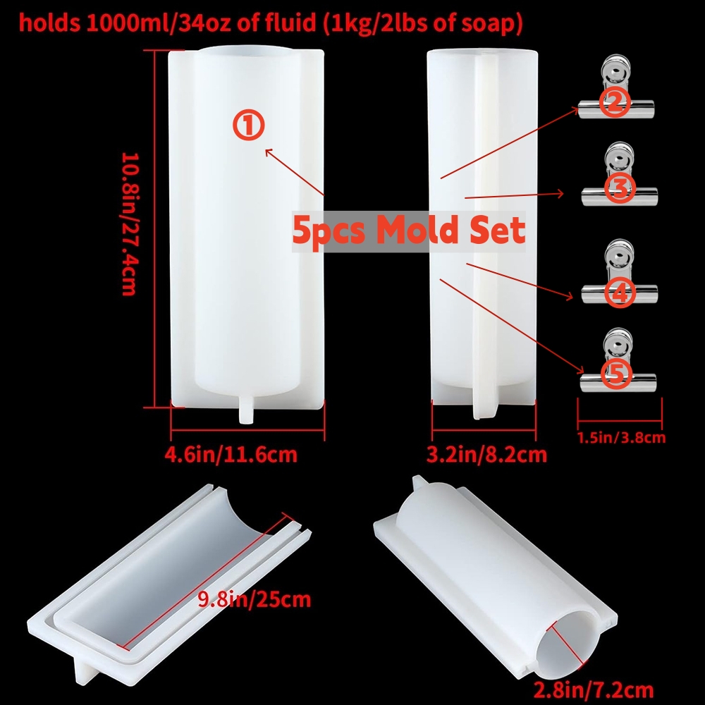 Big Cylinder Tube Soap Mold wi - Candle Making Supplies For Beginners 评论和价格