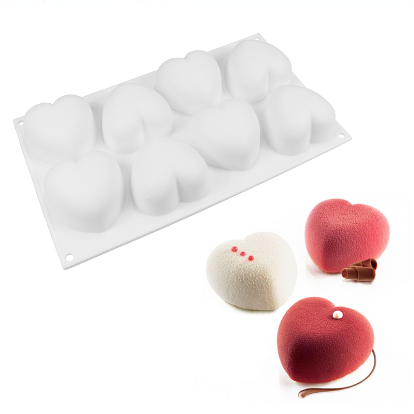 Love Heart Silicone Soap Mold  - Candle Making Supplies For Beginners 评论和价格
