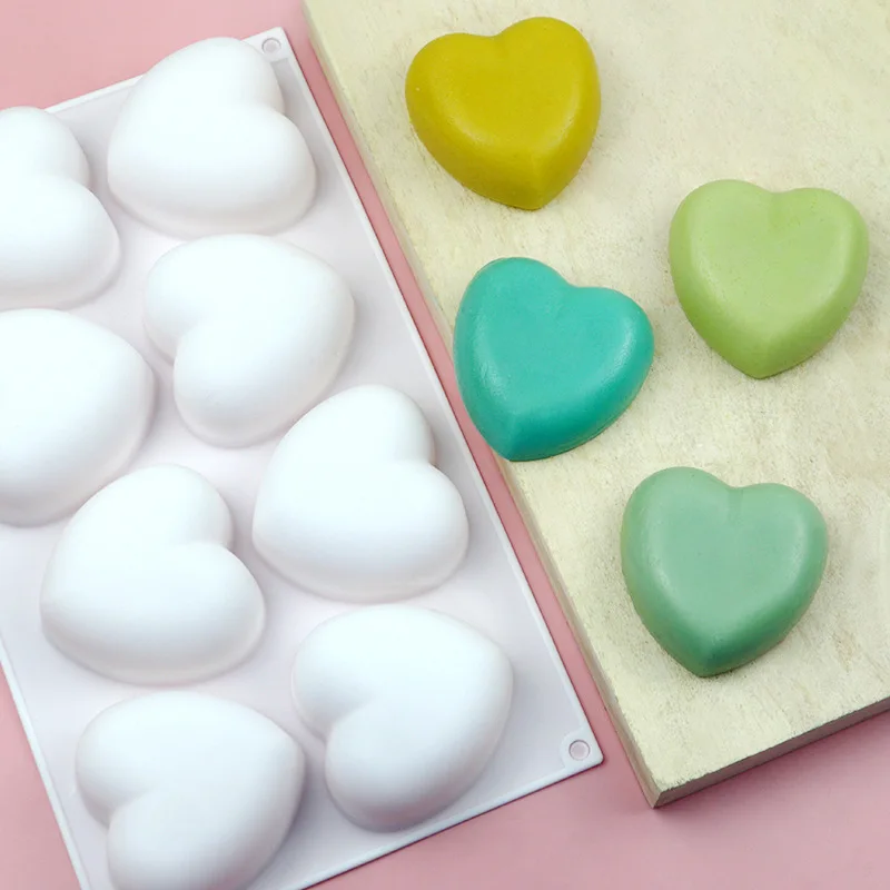 Love Heart Silicone Soap Mold  - Candle Making Supplies For Beginners 评论和价格