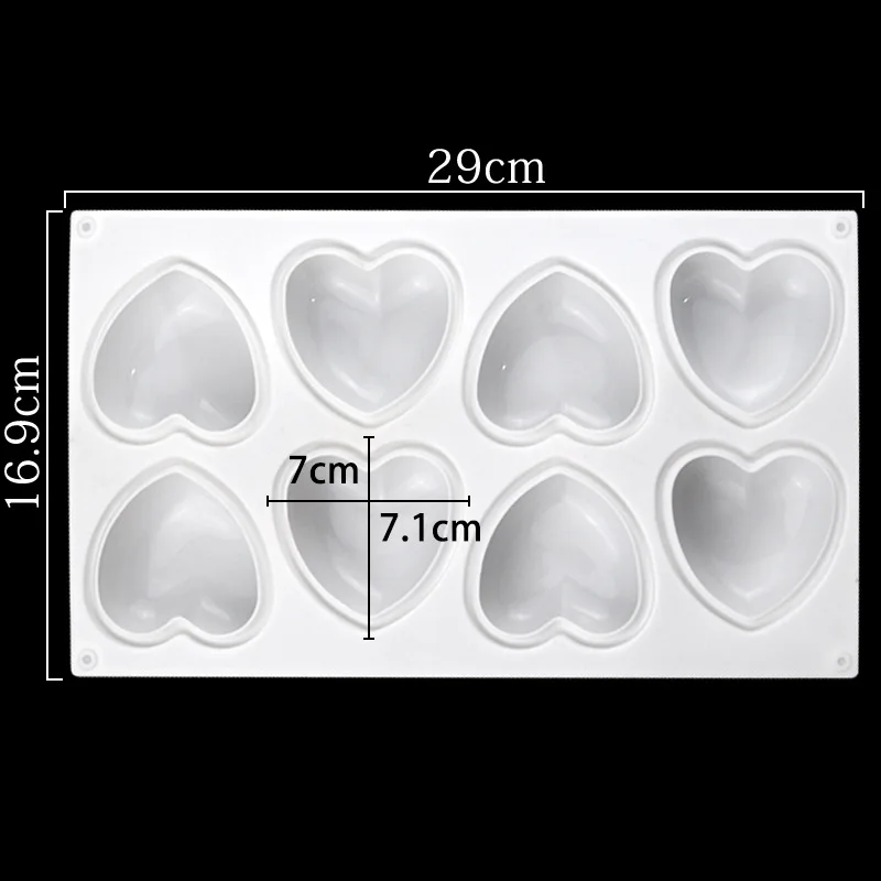 Love Heart Silicone Soap Mold  - Candle Making Supplies For Beginners 评论和价格